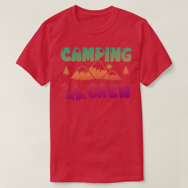 Camiseta Camping Crew Camping Life Outr Adventure Campfire (Diseño del anverso)