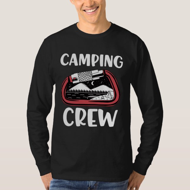 Camiseta Camping Crew  Family Camping Trip Camping Carabine (Anverso)