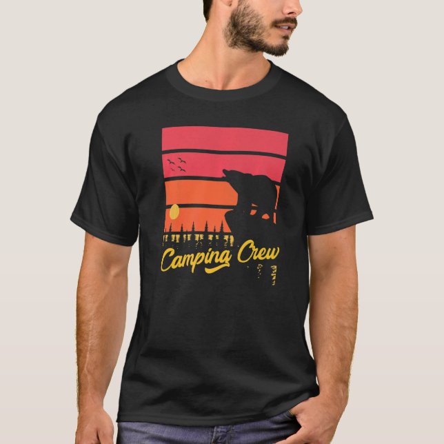Camiseta Camping Crew Mountains Camp Senderismo (Anverso)