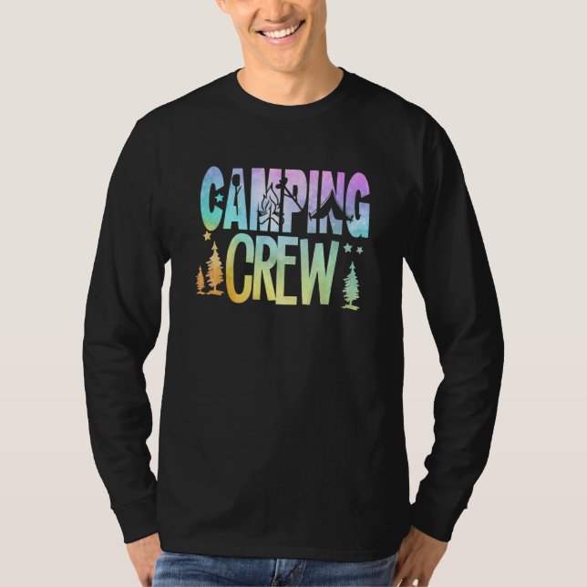 Camiseta Camping Crew   RV Camper Outdoors Vacation Adventu (Anverso)