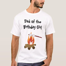 Camping Cumpleaños Party Dad T-Shirt