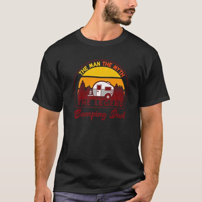 Camiseta Camping Dad Motorhome Caravan Camper Dad (Anverso)