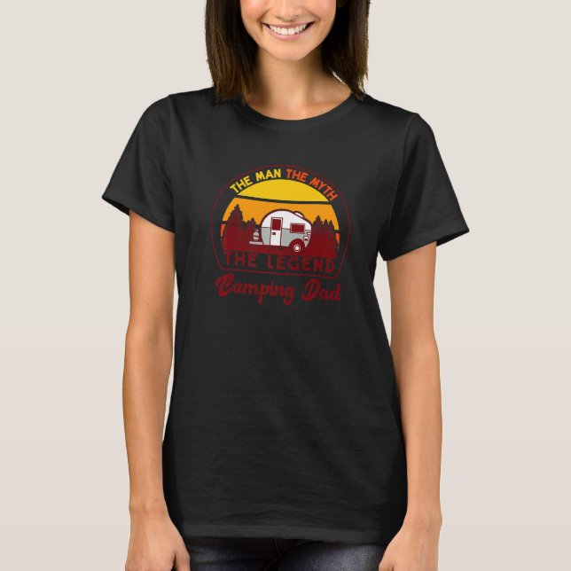 Camiseta Camping Dad Motorhome Caravan Camper Dad (Anverso)