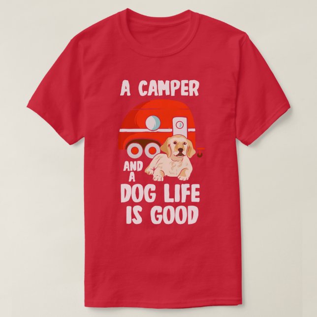 Camiseta Camping de animales para perros Lover al aire libr (Diseño del anverso)