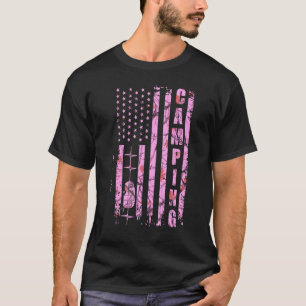 Camiseta Camping De Bandera Americana 4 De Julio Camper Sen