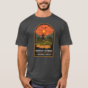 Camiseta Camping de Bighorn Wyoming National Forest