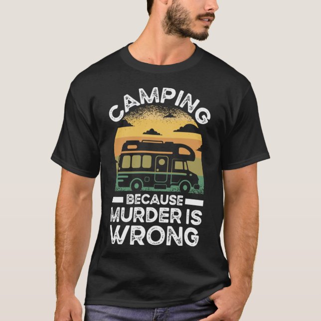 Camiseta Camping De Campeones Porque El Asesinato Es Un Via (Anverso)