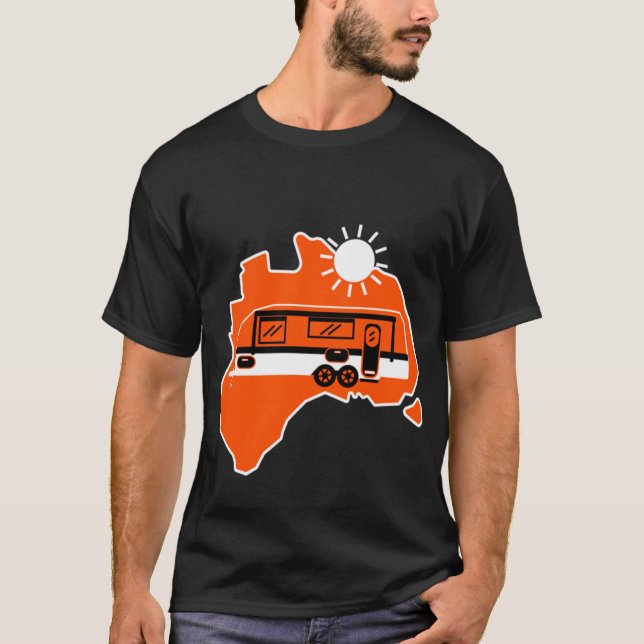 Camiseta Camping de caravana australiana (Anverso)