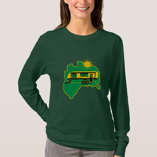 Camiseta Camping de caravana australiana (Anverso)
