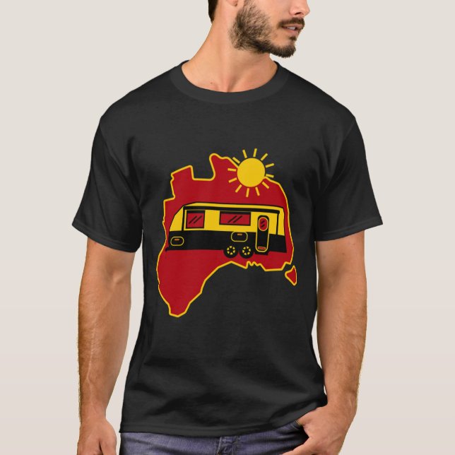 Camiseta Camping de caravana australiana (Anverso)