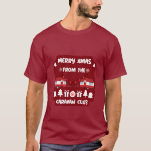 Camiseta Camping de caravanas felices Navidades