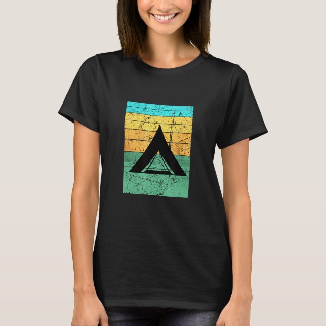 Camiseta Camping De Carpas Retro (Anverso)