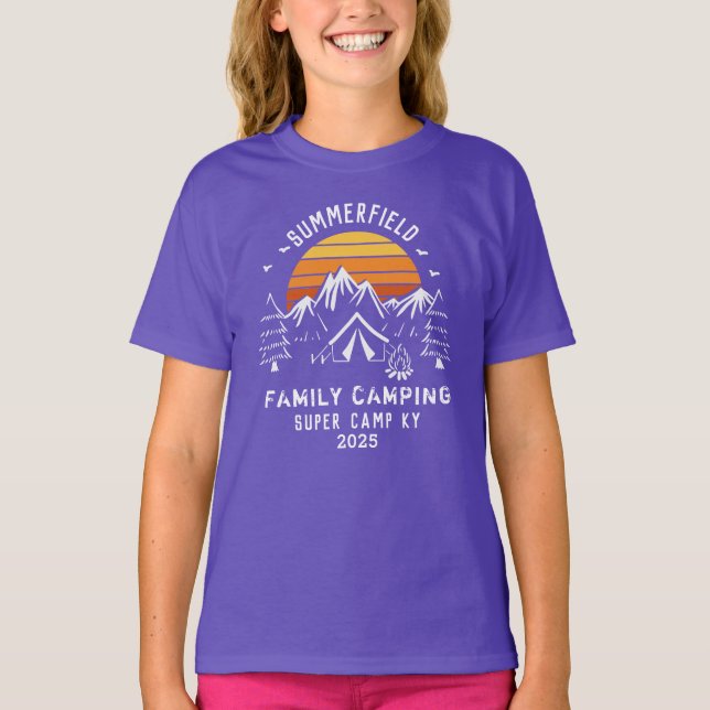 Camiseta Camping de coincidencia de vacaciones de familia p (Anverso)