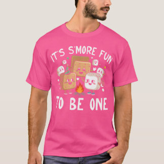 Camiseta Camping De Cumpleaños Marshmallow Es Más Divertido
