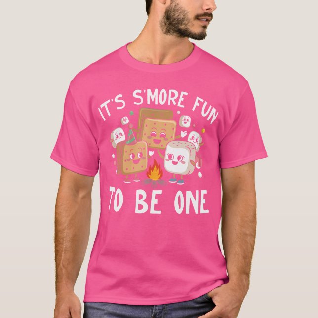 Camiseta Camping De Cumpleaños Marshmallow Es Más Divertido (Anverso)