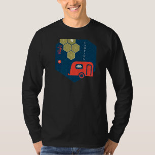 Camiseta Camping De Estilo Japonés Para Mujeres Para Hombre