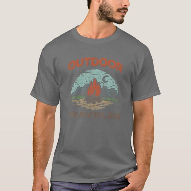 Camiseta Camping de excursión al aire libre (Anverso)