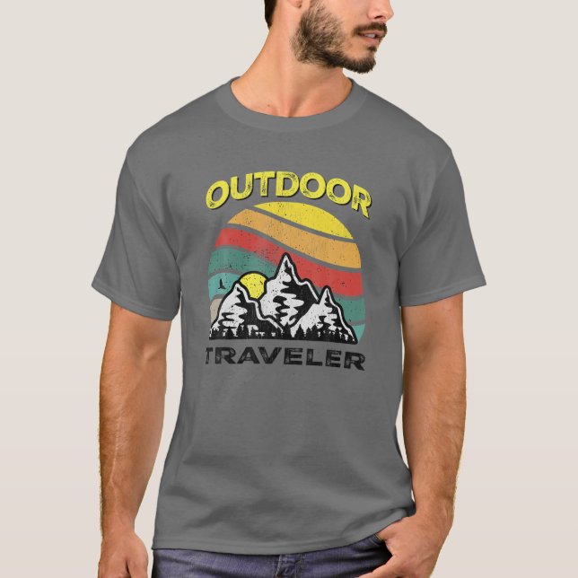 Camiseta Camping de excursión al aire libre (Anverso)