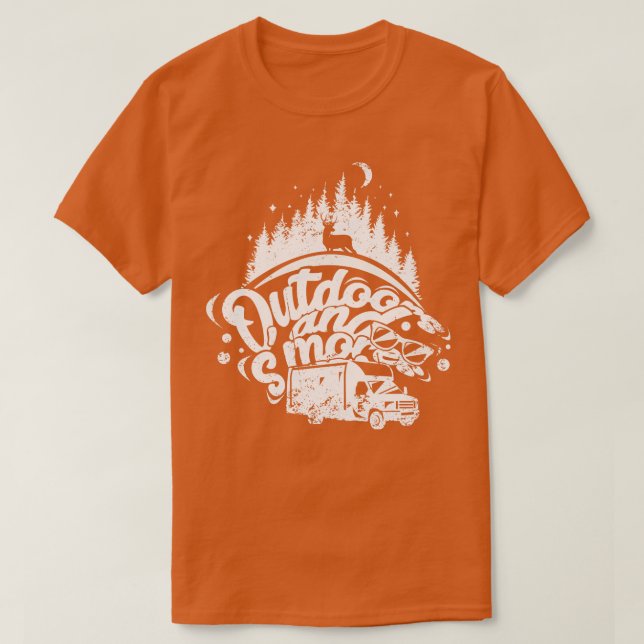 Camiseta Camping De Extraños Y Minores (Diseño del anverso)