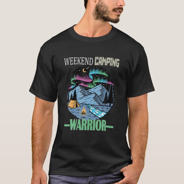 Camiseta Camping de fin de semana Camping Warrier Camper RV (Anverso)