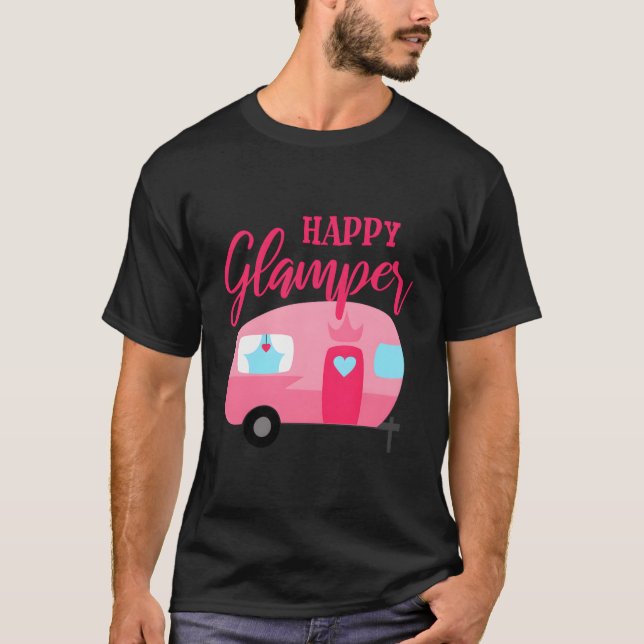 Camiseta Camping de glamour feliz (Anverso)