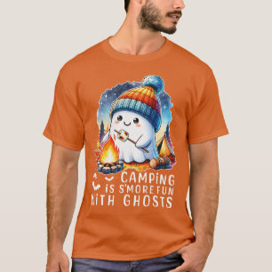Camiseta Camping de Halloween es divertido con los fantasma