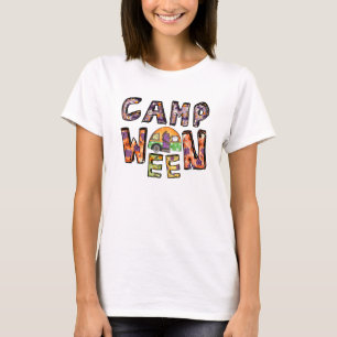 Camiseta Camping de Halloween Pun de Word