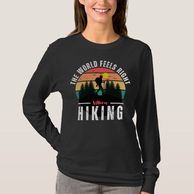Camiseta Camping de inspiración para caminatas en retrospec (Anverso)