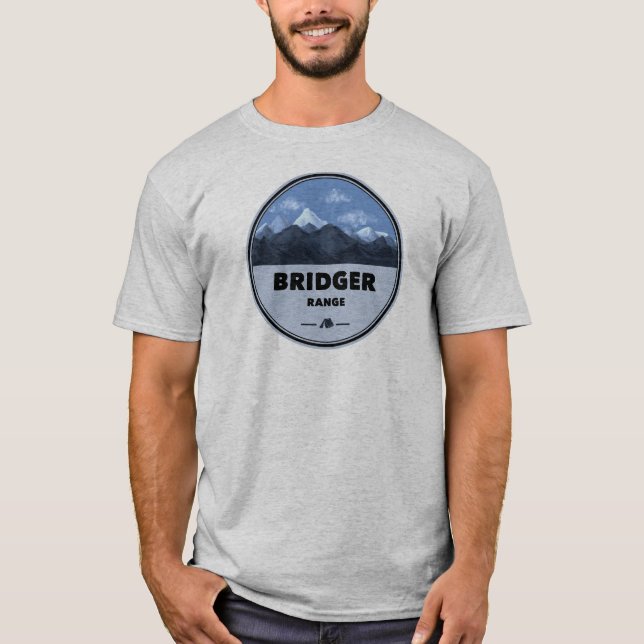 Camiseta Camping de la Cordillera Bridger Montana (Anverso)