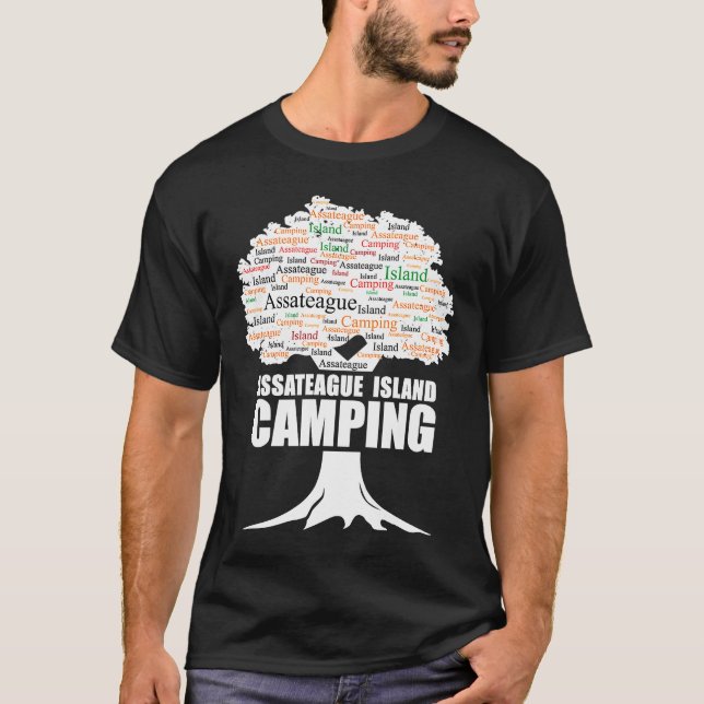 Camiseta Camping de la isla de Assateague (Anverso)