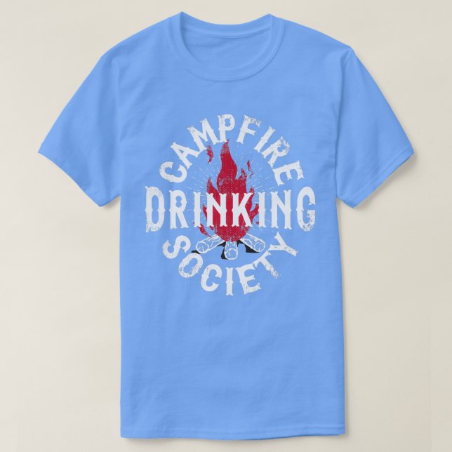 Camiseta Camping de la Sociedad de Bebidas de Fogata (Diseño del anverso)