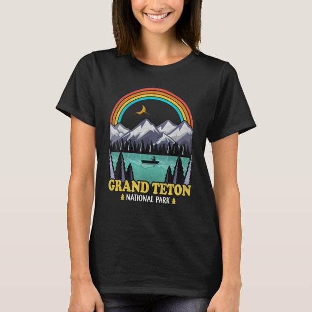 Camiseta Camping de los años 80 del parque nacional Grand T (Anverso)