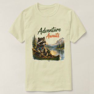 Camiseta Camping de mapaches Aventura espera al aire lib