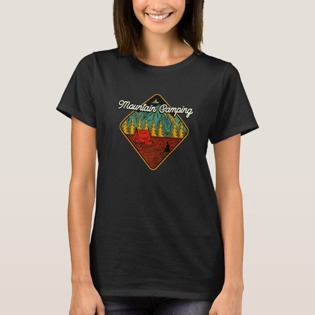Camiseta Camping de montaña Cam de excursión al aire libre (Anverso)