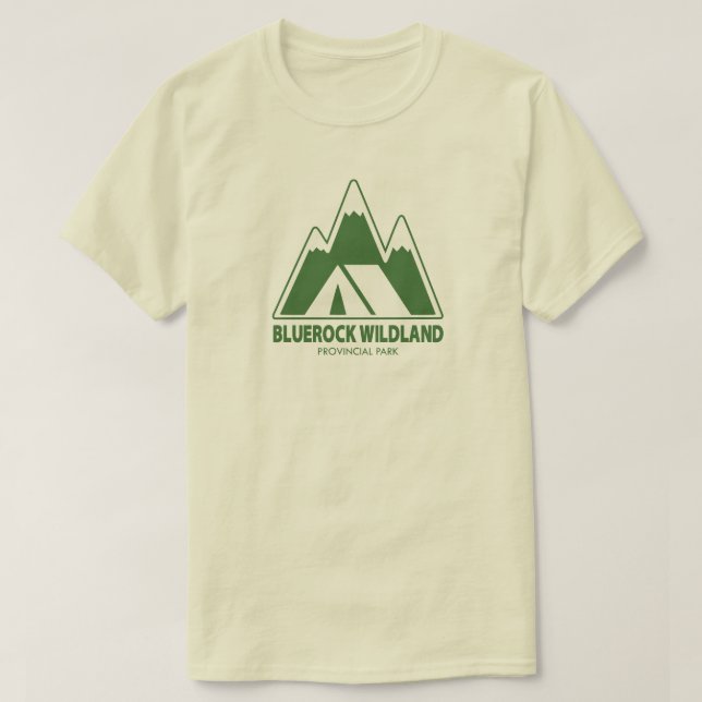 Camiseta Camping de montaña del Parque Provincial Bluerock  (Diseño del anverso)