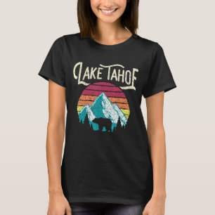 Camiseta Camping de Osos Vintage del Lago Tahoe California 