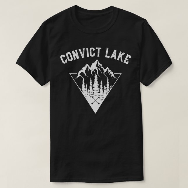 Camiseta Camping de pesca de altura Convicent Lake CA Calif (Diseño del anverso)