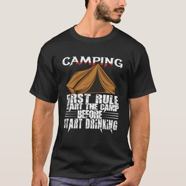 Camiseta Camping de primera regla 1 (Anverso)