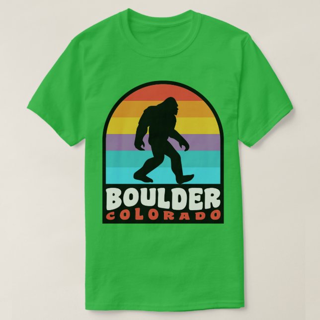 Camiseta Camping de Senderismo de Boulder Colorado (Diseño del anverso)