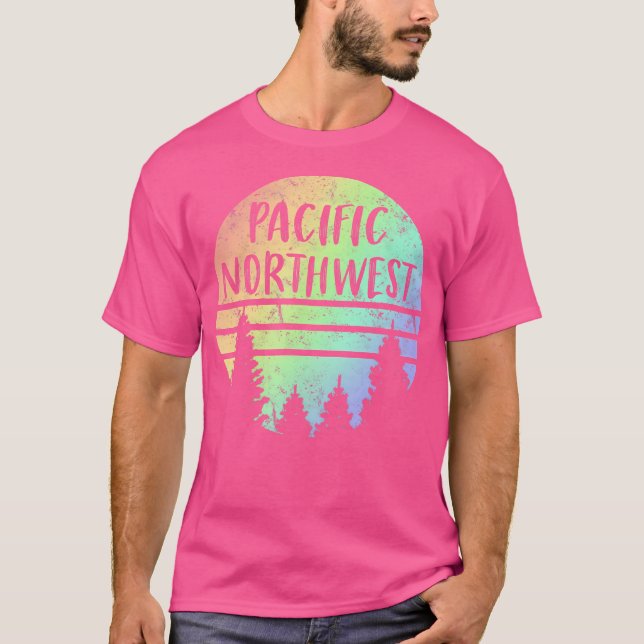 Camiseta Camping de senderismo en el Arcoiris del Noroeste  (Anverso)