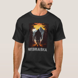 Camiseta Camping de senderismo vintage de Nebraska Sunset r