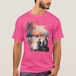 Camiseta Camping De Senderismo Y Pesca En El Día Del Padre