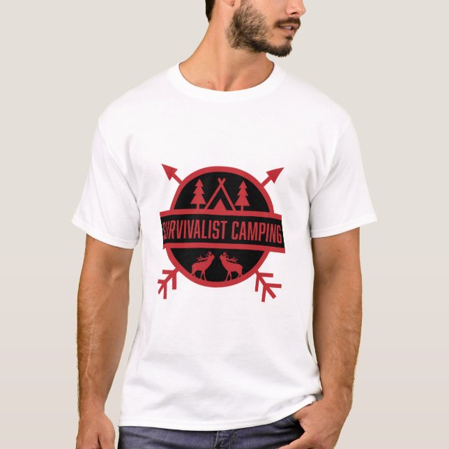 Camiseta Camping de supervivencia Bushcraft   (Anverso)