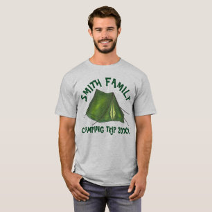 Camiseta Camping de vacaciones familiares personalizadas
