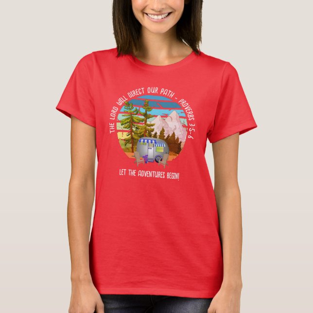 Camiseta Camping de verano de familia cristiana Van Life (Anverso)