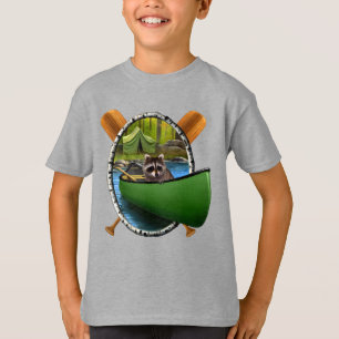 Camiseta Camping de verano divertido ladrón de canoa mapach