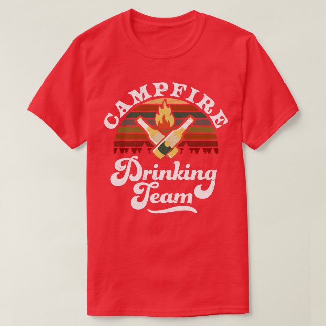 Camiseta Camping del equipo de bebederos (Diseño del anverso)