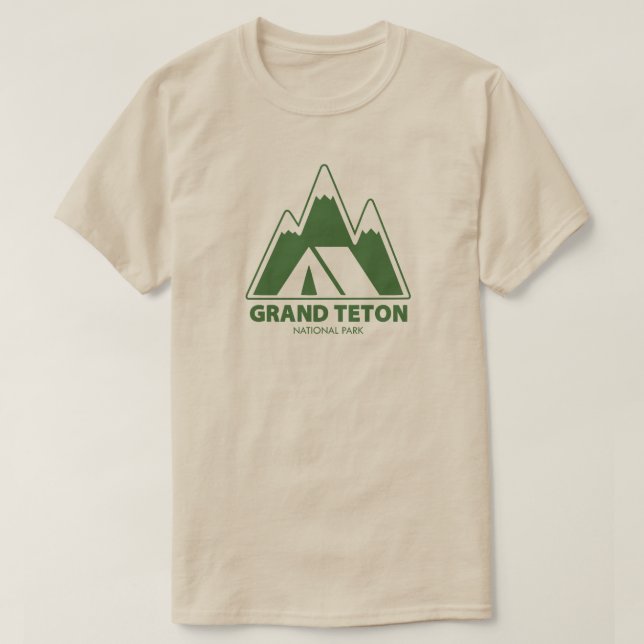 Camiseta Camping del parque nacional del Gran Tetón (Diseño del anverso)