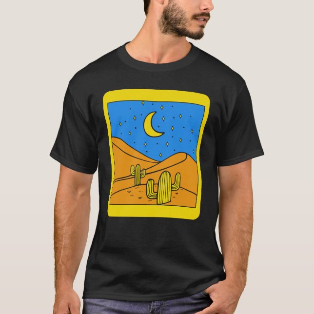 Camiseta Camping Desert Landscape Cactus Desert Life Succul (Anverso)