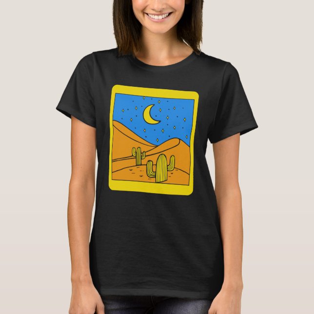 Camiseta Camping Desert Landscape Cactus Desert Life Succul (Anverso)